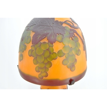 Lampa Stołowa - Gabinetowa Biurowa - Szkło Emile Galle - Lampka Winorośl #1