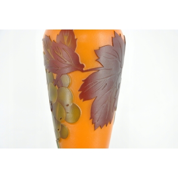 Lampa Stołowa - Gabinetowa Biurowa - Szkło Emile Galle - Lampka Winorośl #1