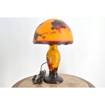 Lampa Stołowa - Gabinetowa Biurowa - Szkło Emile Galle - Lampka - Sygn #4