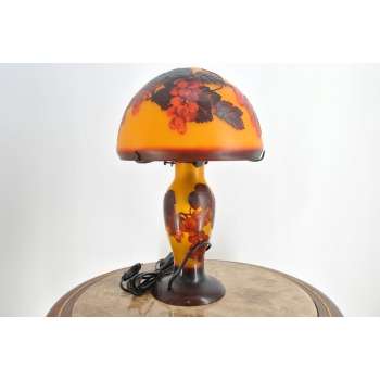 Lampa Stołowa - Gabinetowa Biurowa - Szkło Emile Galle - Lampka - Sygn #4