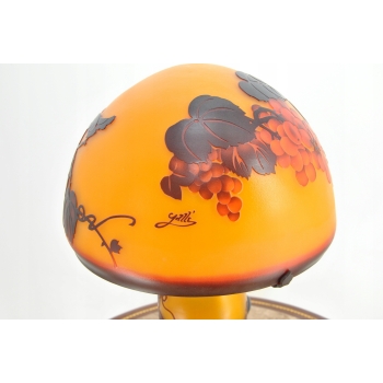 Lampa Stołowa - Gabinetowa Biurowa - Szkło Emile Galle - Lampka - Sygn #4