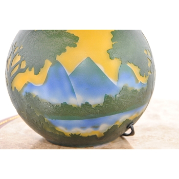 Lampa Stołowa - Gabinetowa Biurowa - Szkło Emile Galle - Lampka - Las #6