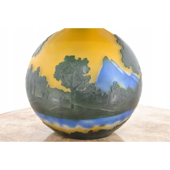 Lampa Stołowa - Gabinetowa Biurowa - Szkło Emile Galle - Lampka - Las #6