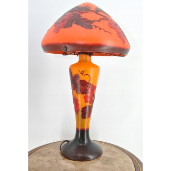 Lampa Stołowa - Gabinetowa Biurowa - Szkło Emile Galle - Lampka - Sygn #9