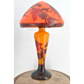 Lampa Stołowa - Gabinetowa Biurowa - Szkło Emile Galle - Lampka - Sygn #9