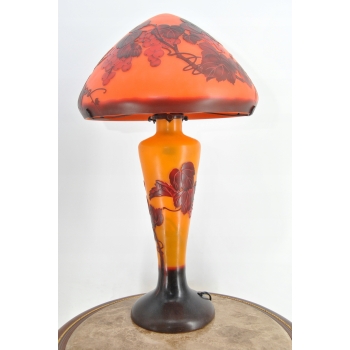 Lampa Stołowa - Gabinetowa Biurowa - Szkło Emile Galle - Lampka - Sygn #9