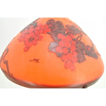 Lampa Stołowa - Gabinetowa Biurowa - Szkło Emile Galle - Lampka - Sygn #9