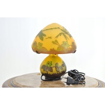 Lampa Stołowa - Gabinetowa Biurowa - Szkło Emile Galle - Lampka - Sygn #10