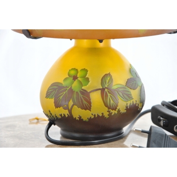 Lampa Stołowa - Gabinetowa Biurowa - Szkło Emile Galle - Lampka - Sygn #10