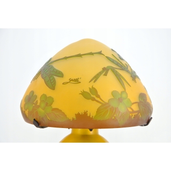 Lampa Stołowa - Gabinetowa Biurowa - Szkło Emile Galle - Lampka - Sygn #10