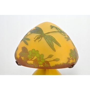 Lampa Stołowa - Gabinetowa Biurowa - Szkło Emile Galle - Lampka - Sygn #10