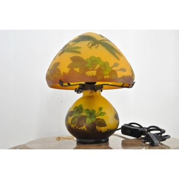 Lampa Stołowa - Gabinetowa Biurowa - Szkło Emile Galle - Lampka - Sygn #10