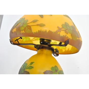 Lampa Stołowa - Gabinetowa Biurowa - Szkło Emile Galle - Lampka - Sygn #10