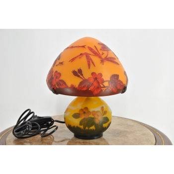 Lampa Stołowa - Gabinetowa Biurowa - Szkło Emile Galle - Lampka - Sygn #11