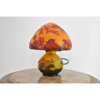 Lampa Stołowa - Gabinetowa Biurowa - Szkło Emile Galle - Lampka - Sygn #11