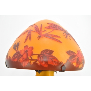 Lampa Stołowa - Gabinetowa Biurowa - Szkło Emile Galle - Lampka - Sygn #11