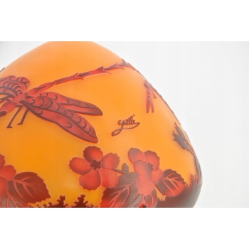 Lampa Stołowa - Gabinetowa Biurowa - Szkło Emile Galle - Lampka - Sygn #11