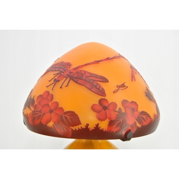 Lampa Stołowa - Gabinetowa Biurowa - Szkło Emile Galle - Lampka - Sygn #11