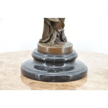 Kobieta z Kwiatami - Kwiaty - Figura Rzeźba z Brązu - Dekoracja Ozdoba