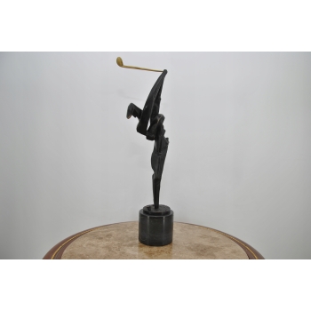 Nowoczesna Figura Golfisty - Golf Golfista - Figura z Brązu Prezent Ozdoba
