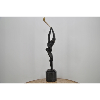 Nowoczesna Figura Golfisty - Golf Golfista - Figura z Brązu Prezent Ozdoba