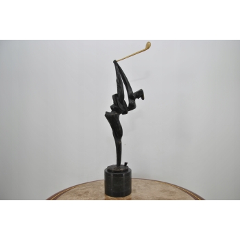 Nowoczesna Figura Golfisty - Golf Golfista - Figura z Brązu Prezent Ozdoba