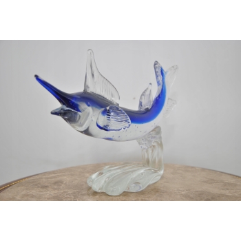 Szkło Murano Glass - Kolorowy Marlin Miecznik - Figura Prezent - Dekoracja
