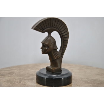 Popiersie Spartanina - Spartanin Sparta - Figura Rzeźba z Brązu - Ozdoba
