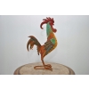 Metalowy Kogut - Figura Ogrodowa - Kolorowy Kurczak Kura - Dekoracja Ogród