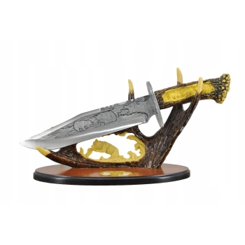 Kordzik Myśliwski Na Stojaku - Sztylet Nóż Ozdobny - Poroże Ozdoba