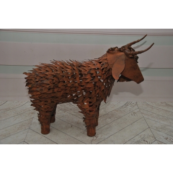 Metalowa Figura Barana - Baran - Rękodzieło - Rzeźba Dekoracja Vintage