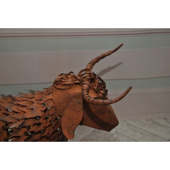 Metalowa Figura Barana - Baran - Rękodzieło - Rzeźba Dekoracja Vintage