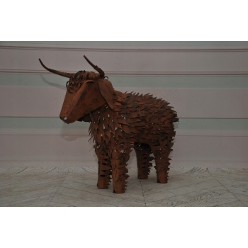 Metalowa Figura Barana - Baran - Rękodzieło - Rzeźba Dekoracja Vintage