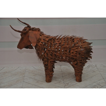 Metalowa Figura Barana - Baran - Rękodzieło - Rzeźba Dekoracja Vintage