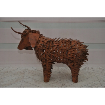 Metalowa Figura Barana - Baran - Rękodzieło - Rzeźba Dekoracja Vintage