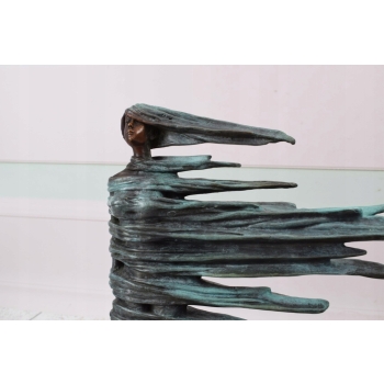 Stojąca Kobieta w Sukni na Wietrze - Salvador Dali - Figura z Brązu - 40 cm