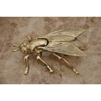 Popielniczka Mucha - Popielniczka z Mosiądzu - Figura Rzeźba Mosiądz