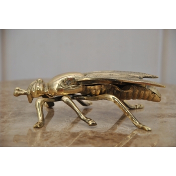 Popielniczka Mucha - Popielniczka z Mosiądzu - Figura Rzeźba Mosiądz