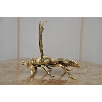 Popielniczka Mucha - Popielniczka z Mosiądzu - Figura Rzeźba Mosiądz