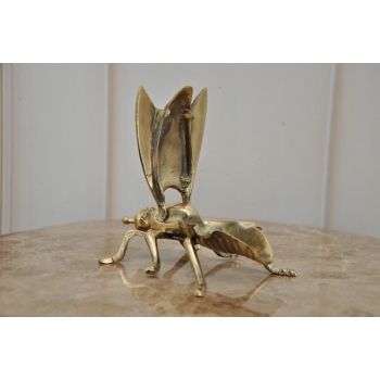 Popielniczka Mucha - Popielniczka z Mosiądzu - Figura Rzeźba Mosiądz