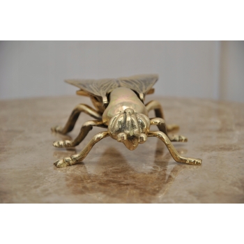 Popielniczka Mucha - Popielniczka z Mosiądzu - Figura Rzeźba Mosiądz