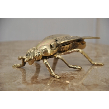 Popielniczka Mucha - Popielniczka z Mosiądzu - Figura Rzeźba Mosiądz