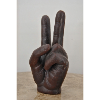 Dłoń z Żeliwa - Znak Victorii - Symbol Pokoju Zwycięstwa - Figura z Żeliwa