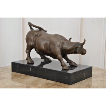 Byk z Wall Street - Giełda Hossa Kryptowaluty - Figura z Brązu - Dekoracja