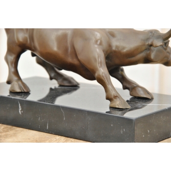 Byk z Wall Street - Giełda Hossa Kryptowaluty - Figura z Brązu - Dekoracja