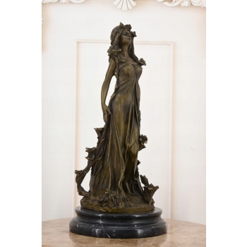 Afrodyta - Kobieta z Kwiatami - Mitologia - Figura Rzeźba z Brązu Dekoracja