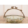Porcelanowy Koszyk - Koszyczek - Kwiaty Ptaki Patera z Porcelany Porcelana