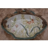Porcelanowy Koszyk - Koszyczek - Kwiaty Ptaki Patera z Porcelany Porcelana
