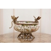 Porcelanowa Patera - Waza Misa Owocnik - Kwiaty Ważki - Porcelana + Brąz