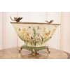 Porcelanowa Misa - Waza Koszyk Owocnik - Motyl Ważki - Porcelana + Brąz